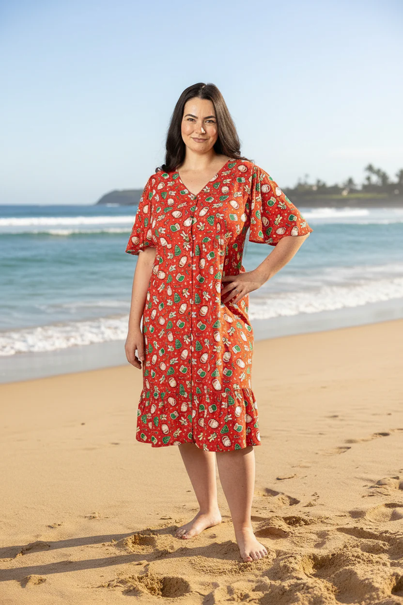 Gingerbread Jest Christmas Adult Amelia Dress - Image 3
