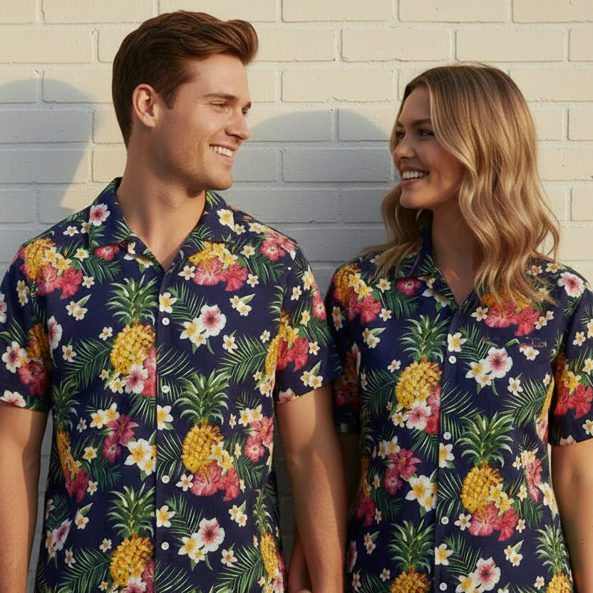 Aloha Navy Adult Shirt - Image 3
