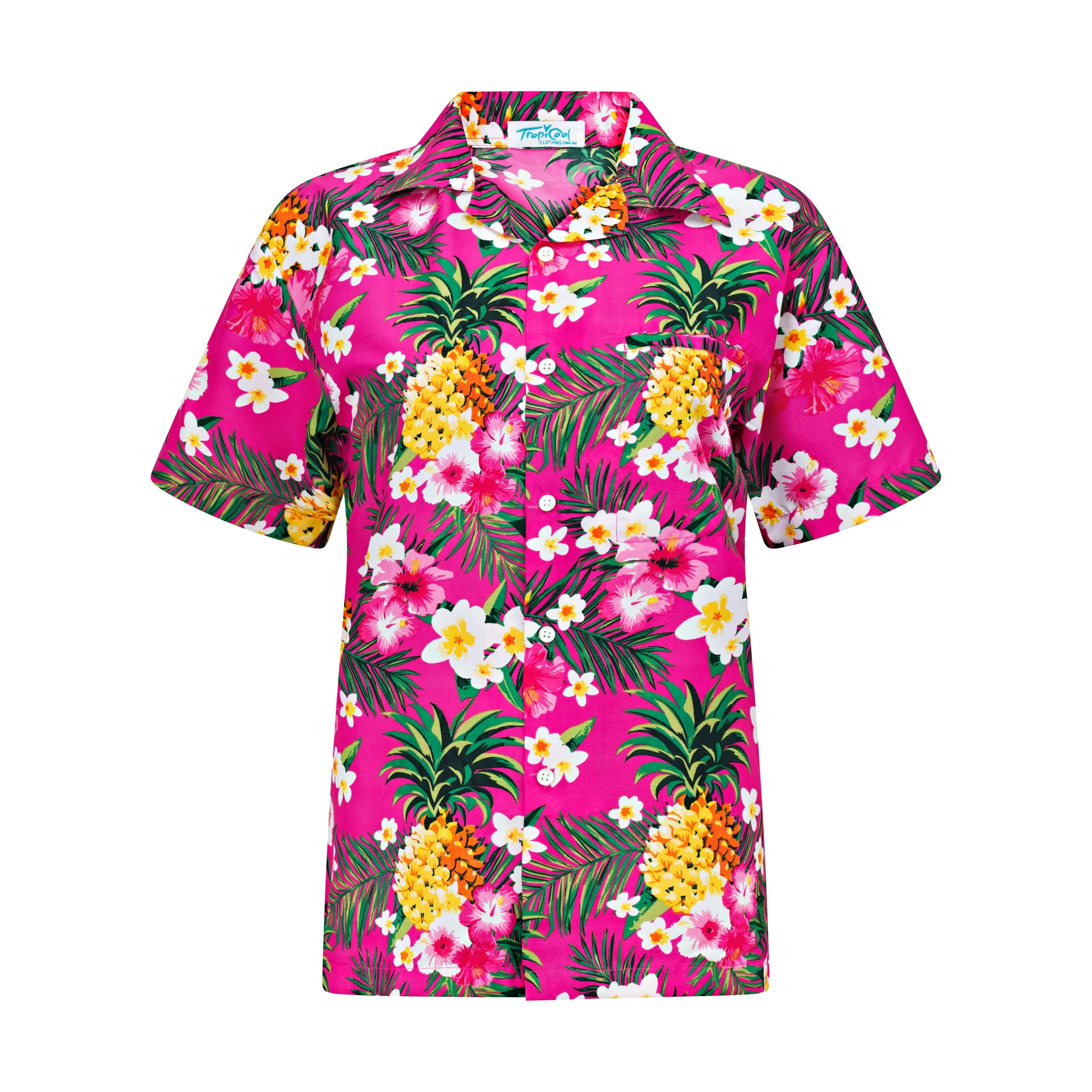 Aloha Pink Adult Hawaiian Shirt and Shorts Set - Image 4