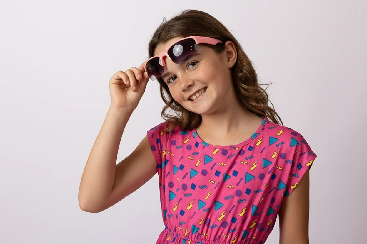 Kid's Retro Vibe Bonnie Dress (Knee Length) - Image 3