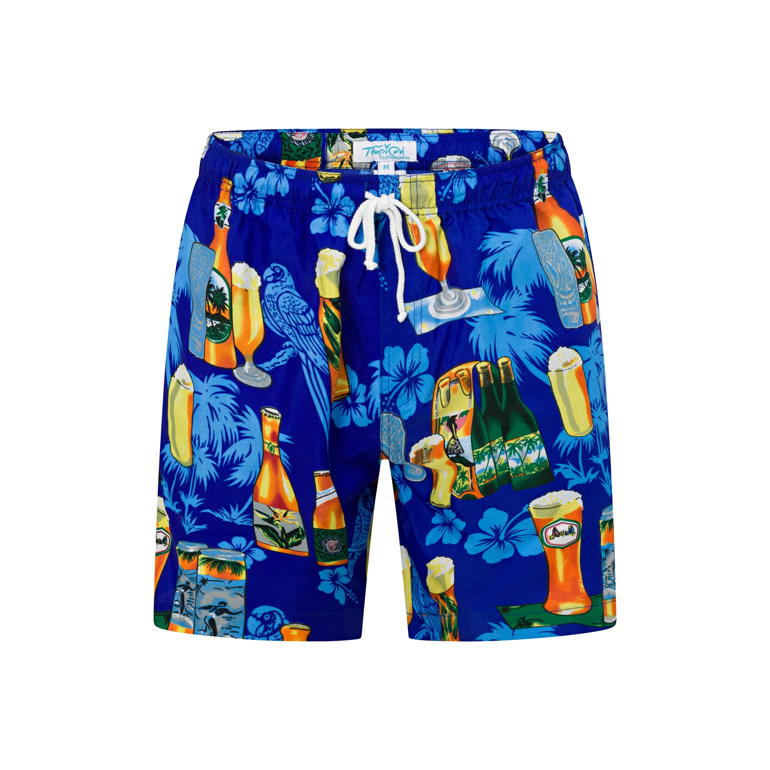 Brewski Blue Adult Hawaiian Shirt and Shorts Set - Image 4