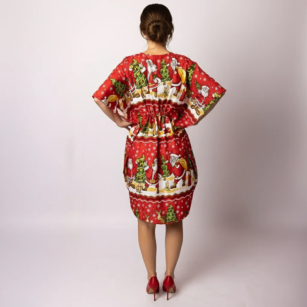 Happy Santa Red Kaftan - Image 3