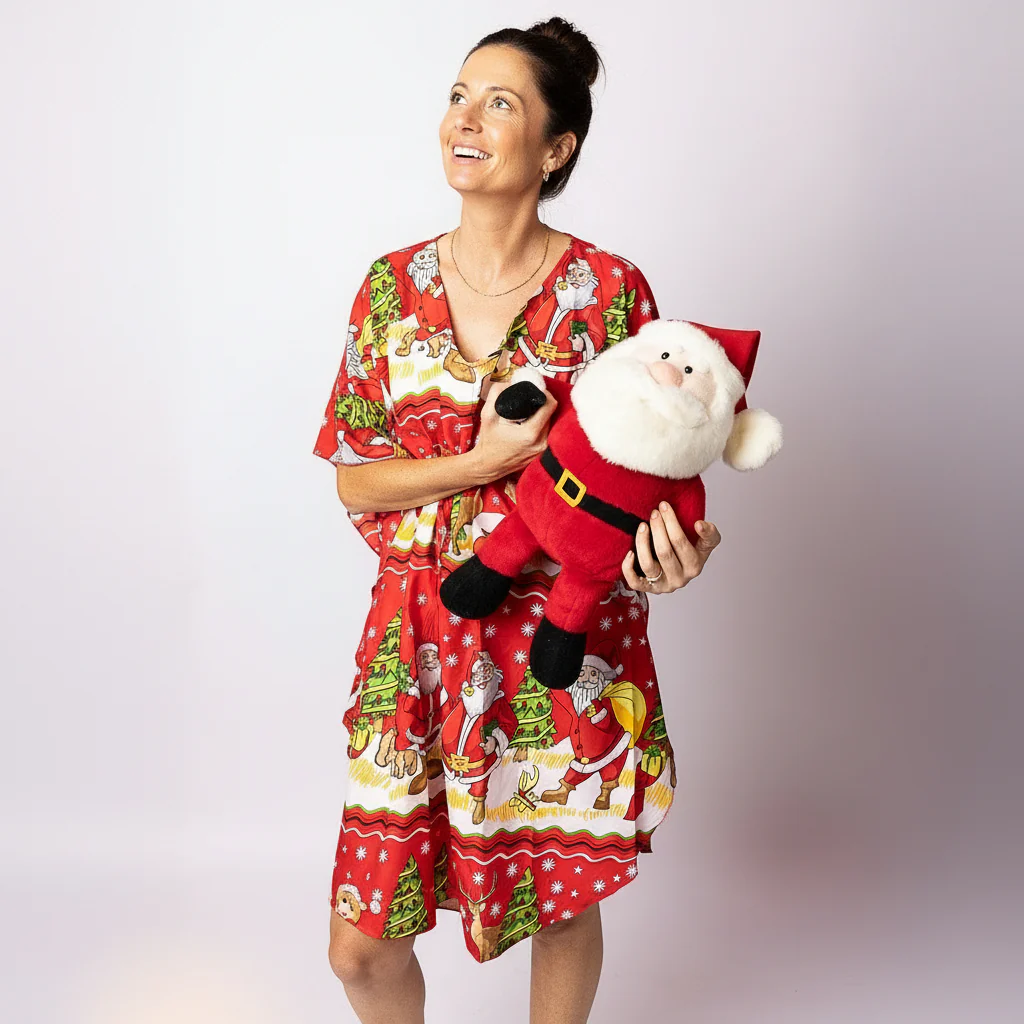 Happy Santa Red Kaftan - Image 4