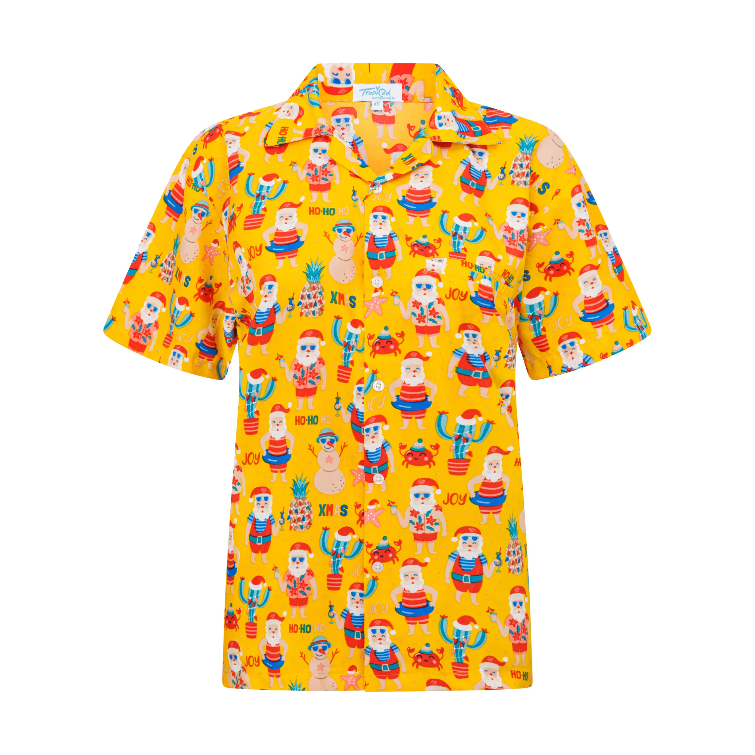 Santa Beach Holiday Christmas Adult Shirt
